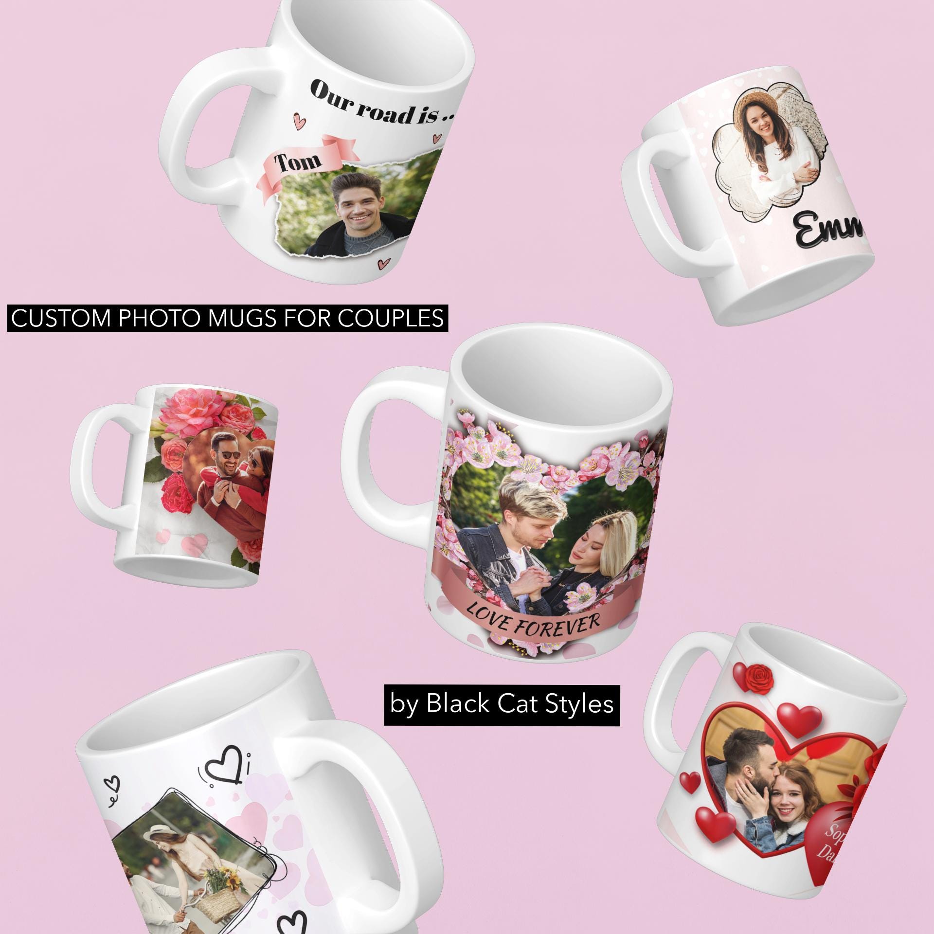 Tazza amore san valentino personalizzata con foto I love you Forever & Ever