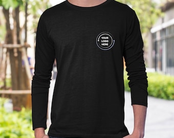 Kundenspezifisches Logo-Langarm-Shirt: Personalisierte Front- und Back-Print-Business-Bekleidung