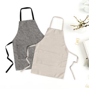 Organic Recycled Cotton Apron, Cooking Apron With Front Pocket, Mom Apron, Baking Apron, Gardening Apron, Cookie Baker Gift, Nana Gift