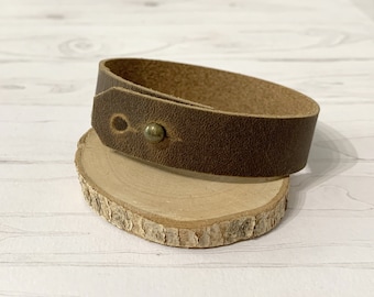 Manchette bracelet en cuir de belle qualité pour cadeaux homme Anniversaire gravé personnalisé