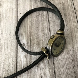 Wrist watch strap black leather strap several wrist strap image 3