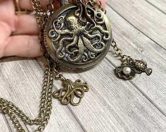 Octopus pocket watch - accessory for stage costumes - theatrical pocket watch