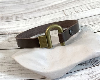 Boyfriend Gift Anniversary Gift and For Husband, Bracelet for Men Gifts, Personalized Unique Gift Leather Bracelet