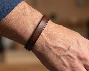 Boyfriend Gift Anniversary Gift For Husband Hidden Message Bracelet for Men Gifts for Him Personalized Unique Gift Leather Bracelet Custom