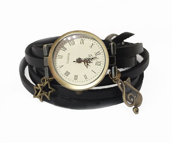 Montre Bracelet Cuir Femme Vintage