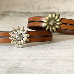 Personalized women's leather bracelet double turns engraved with word symbols, customizable bracelet gift image 2