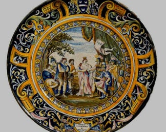 Antique Italian Majolica Wall Plate