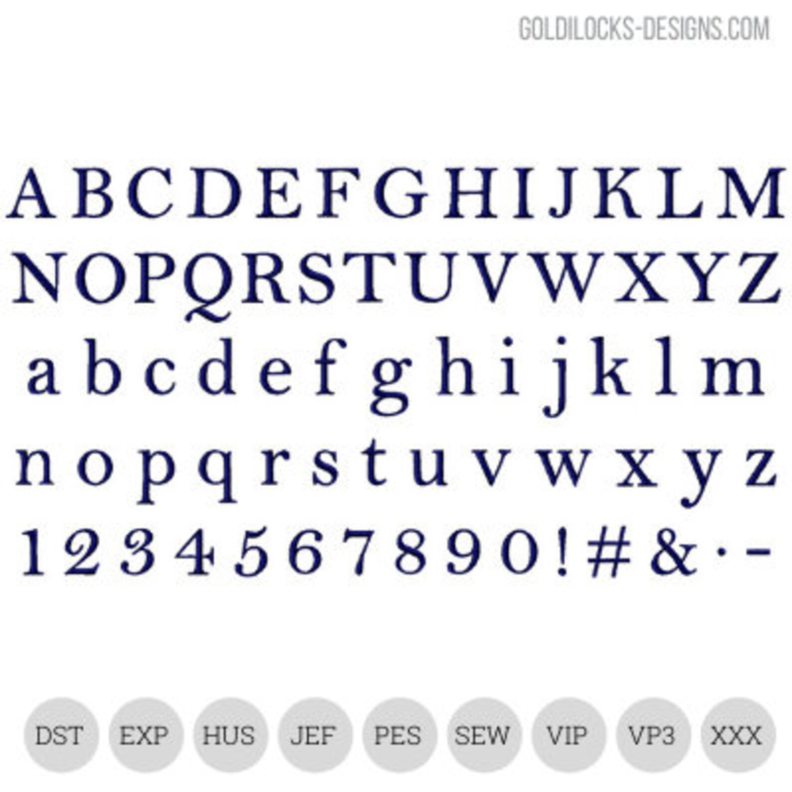 Bell Serif Machine Embroidery Font Embroidery Font in 2 Sizes Etsy