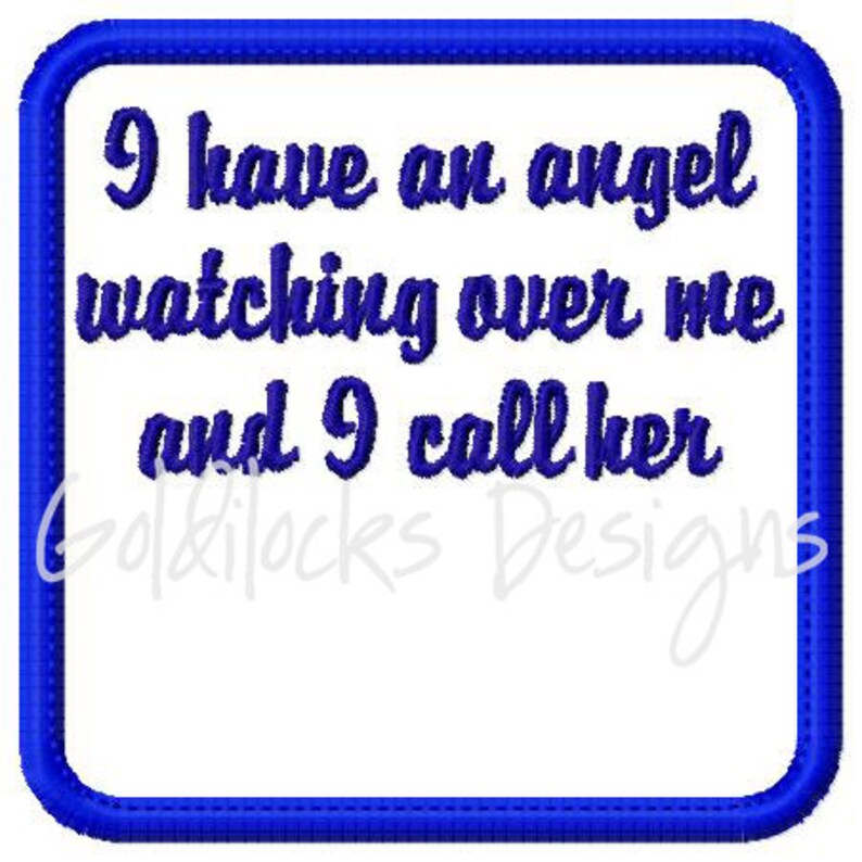 I Have an Angel Watching Over Me DIGITAL Design to Embroider a Etsy