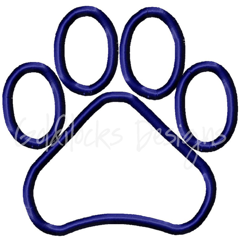 Dog paw print embroidery design applique 4  5  etsy Dog paw print embroidery design applique 4  5  etsy