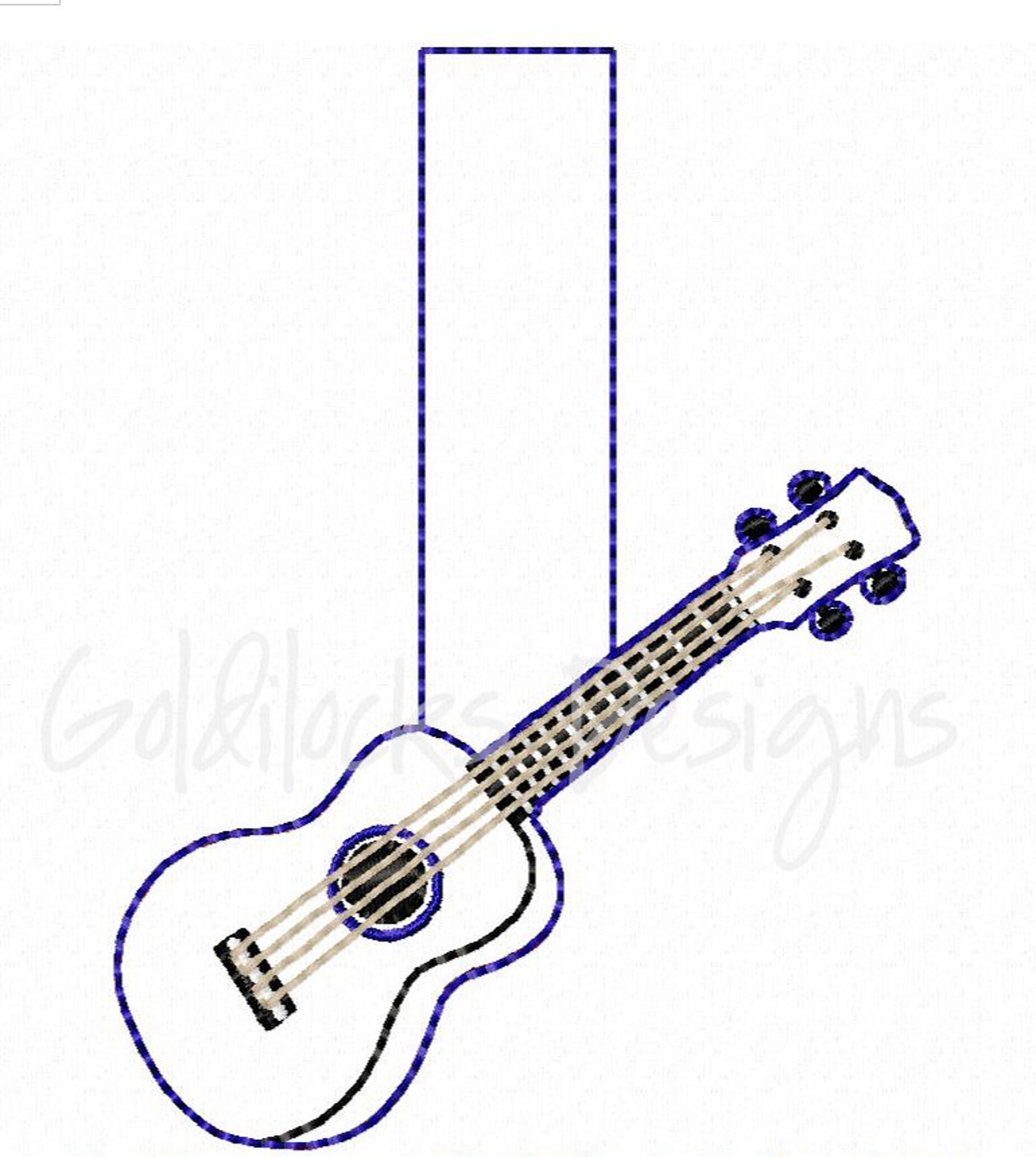 Ukulele Keychain Key Fob Design. ITH in the Hoop Snap Tab Etsy