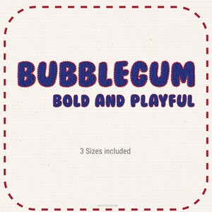 Bubblegum Cute Round Balloon Multicolor Machine Embroidery Font In 4 Sizes Bx format included!  DIGITAL FILE