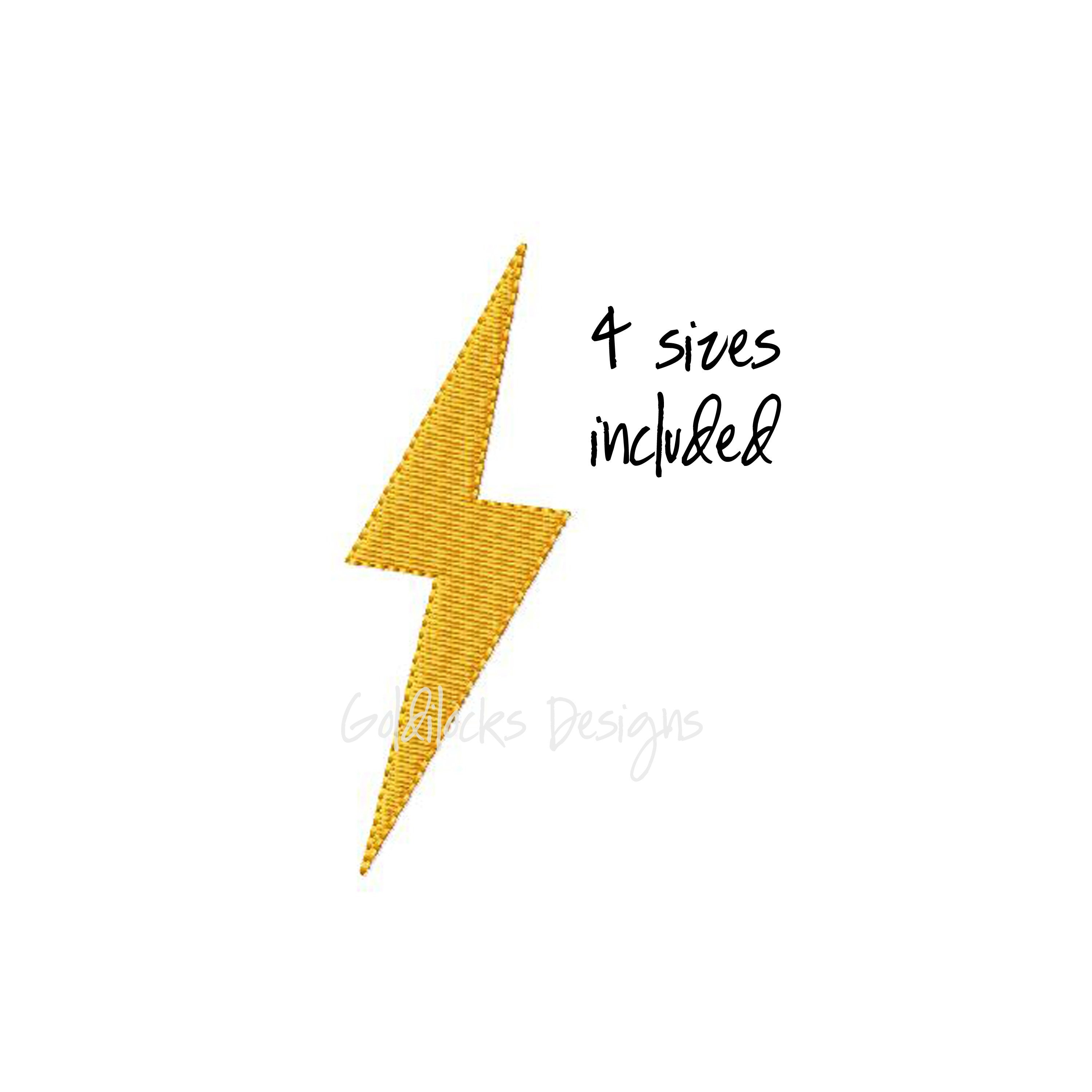 Lightning bolt Harry Potter Embroidery design 4 sizes | Etsy