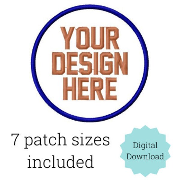Blank Name Patch Embroidery Design Etsy