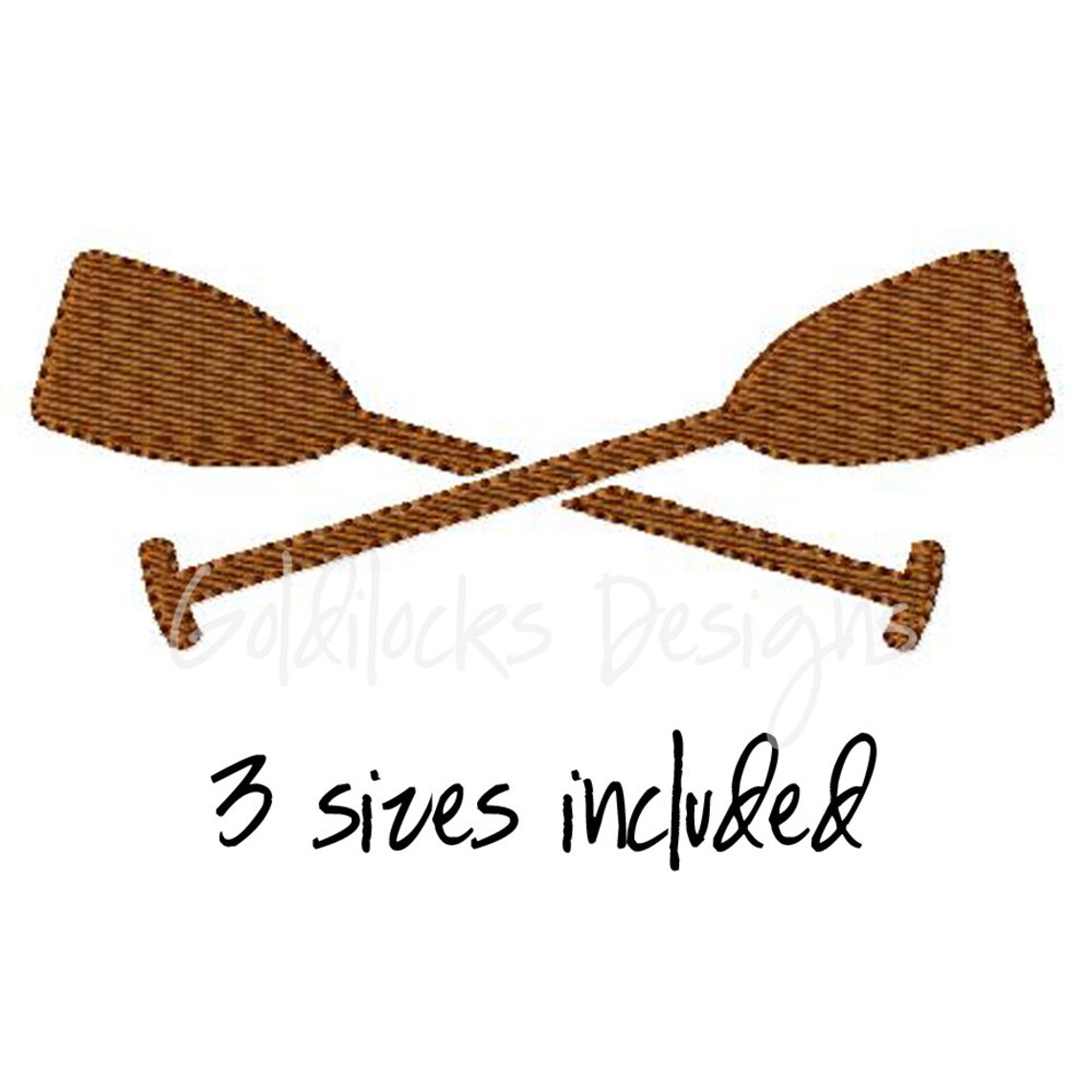 Crossed Paddles Logo Embroidery Design in 3 Sizes. Polo Logo Etsy