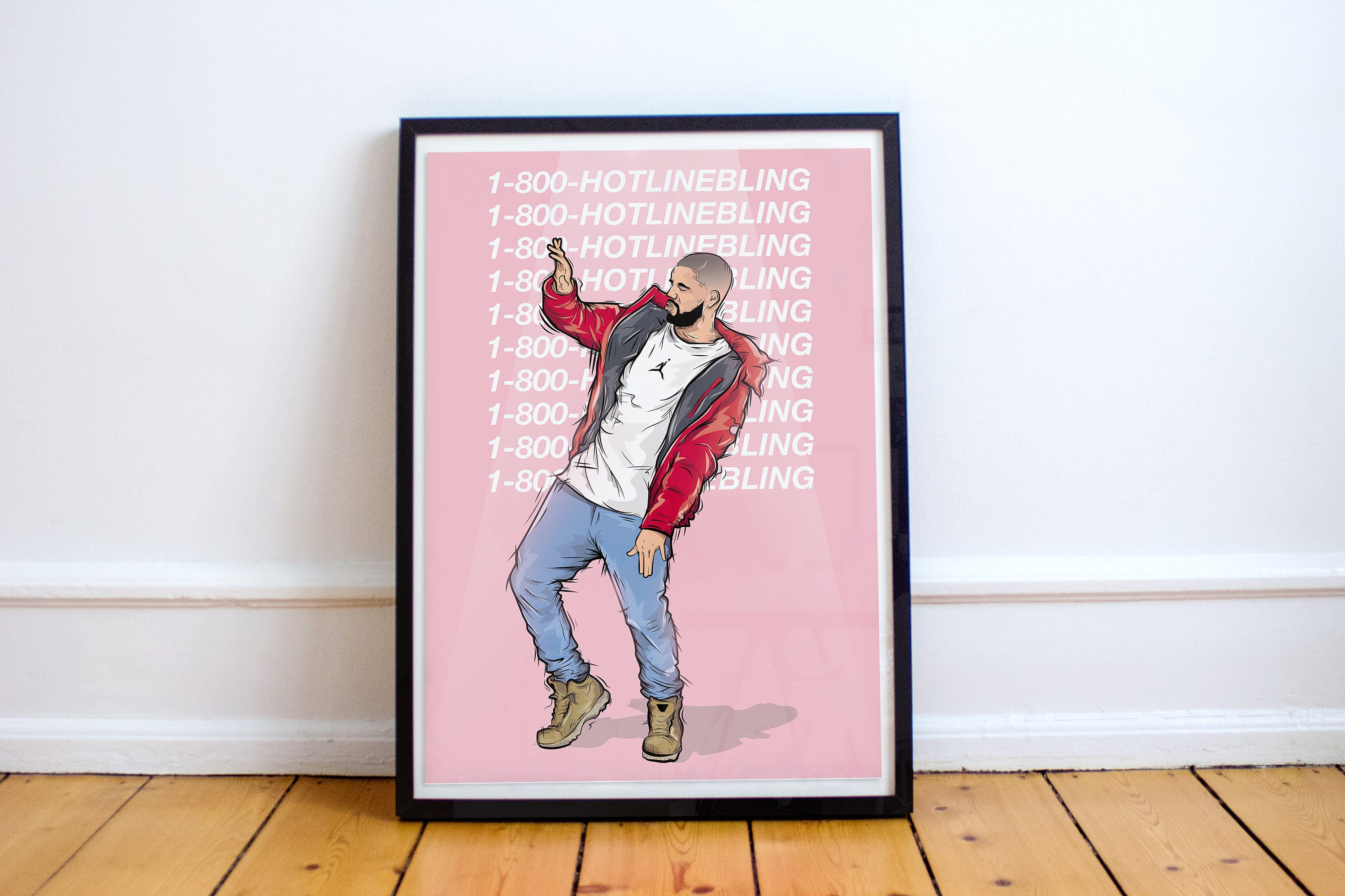 Drake 'hotline Bling' Illustration print/poster - Etsy UK
