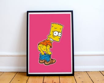 The Simpsons art - Bart "Eat my Shorts" (Print / Poster)