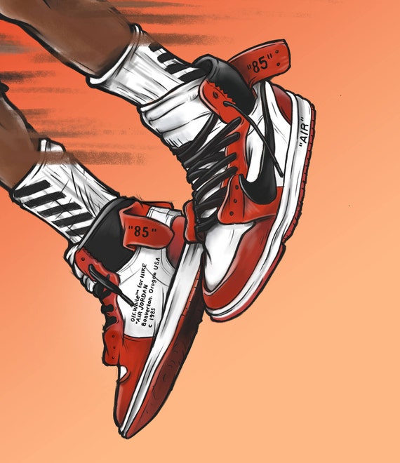 Nike Air Jordan 1 x Off-White Stampa / Poster | Etsy Italia