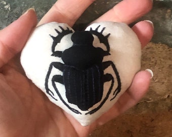 Heart Scarab Beetle Amulet Vegan Ancient Egyptian Grave Good Valentines Gift