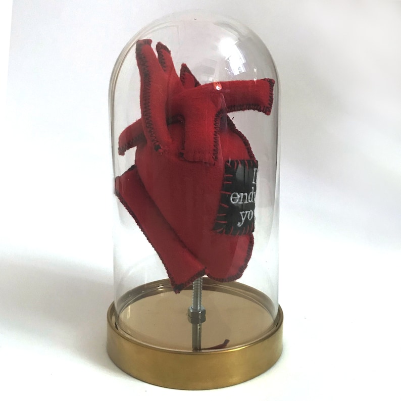 Anatomical Human Heart in a Bell Jar. Lots of wording options Alternative Sarcastic Love Token. Faux Taxidermy, Quirky Gifts, Weird Stuff image 4