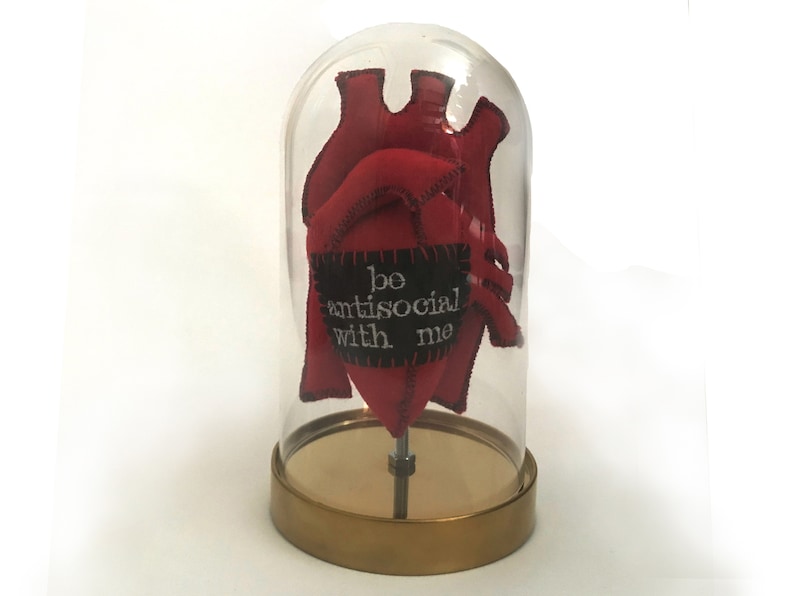 Anatomical Human Heart in a Bell Jar. Lots of wording options Alternative Sarcastic Love Token. Faux Taxidermy, Quirky Gifts, Weird Stuff image 1