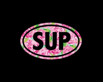 SUP, Stand Up and Paddle Euro Decal, Paddle, Paddleboard