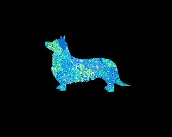Pembroke Welsh Corgi vinyl dog decal in many patterns and sizes! Decorate your car, laptop or favorite tumbler today!