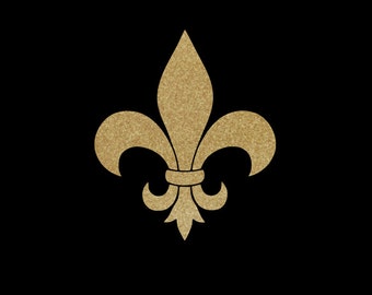 Fleur De Lis Decal created in Glitter Vinyl!  Choice of Sizes, Car Decal, Cell Phone Decal, Notebooks, Perfect for Wall Decor or Accenting!