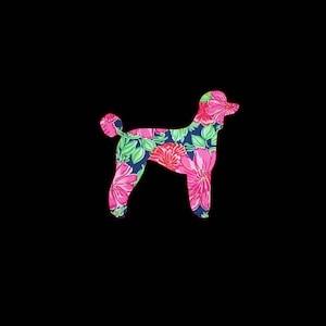 Standard Poodle patterned vinyl decal in many prints and sizes!