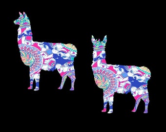 Llama Preppy Vinyl Decal, Choice of Side or Front Facing,  perfect for cars, tumblers, laptops, and more!