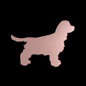 Spaniel with tail decal in many colors and sizes!  Spaniel dog decals are perfect for car windows, home decor and more!