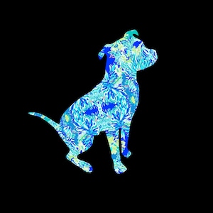 Pit Bull Pitbull Terrier Vinyl Dog Decal! Custom preppy printed vinyl decals perfect for cars, tumblers, laptops, and more!