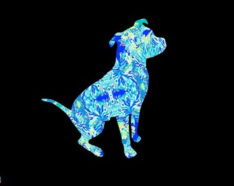 Pit Bull Pitbull Terrier Vinyl Dog Decal! Custom preppy printed vinyl decals perfect for cars, tumblers, laptops, and more!