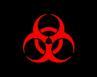 Biohazard Vinyl Decal in many colors and sizes!