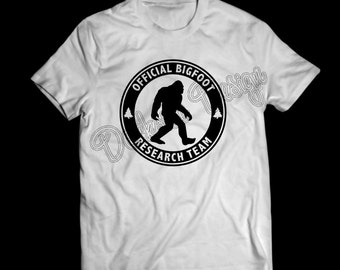 Official Bigfoot Research Team Custom Tshirt, Bigfoot Hunter, Sasquatch Research, Yeti Hunter, Kids Sizes!