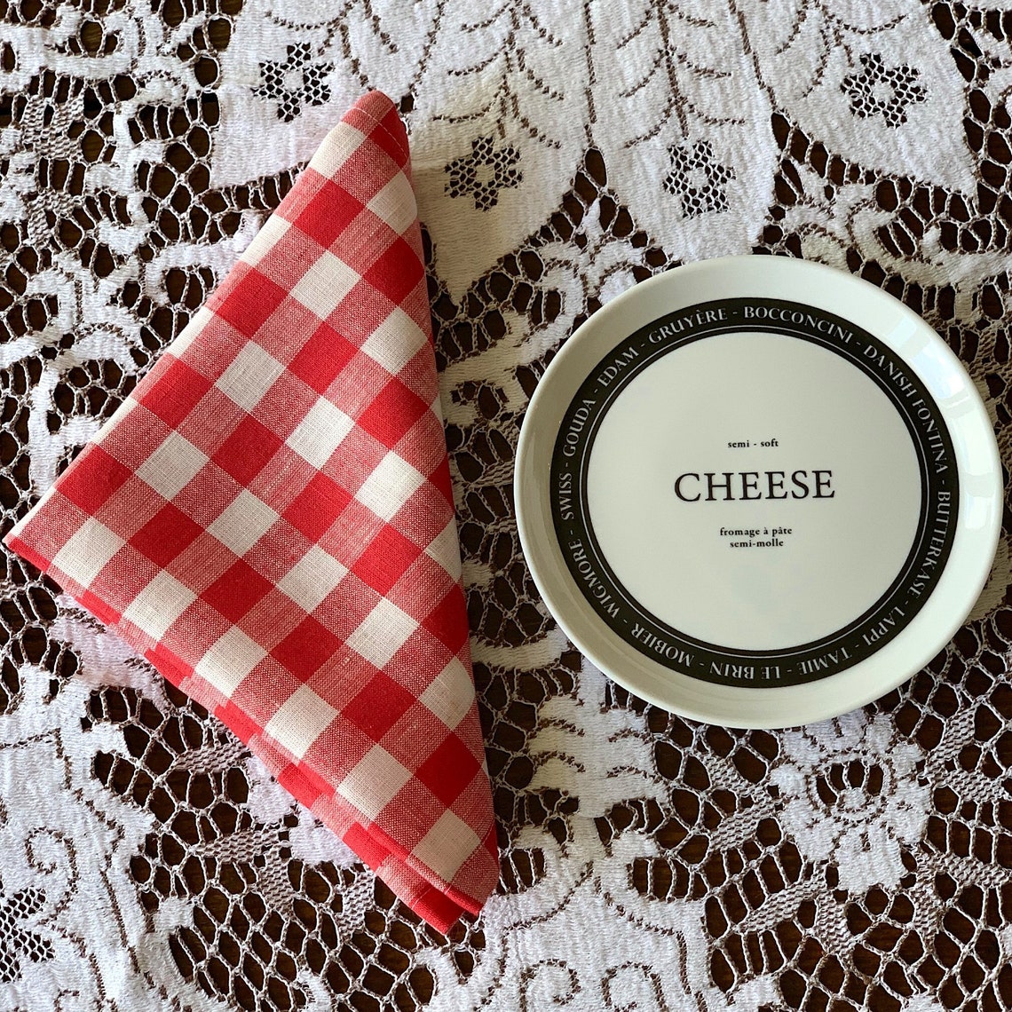 Red Linen Napkins Set of 4. Etsy Australia