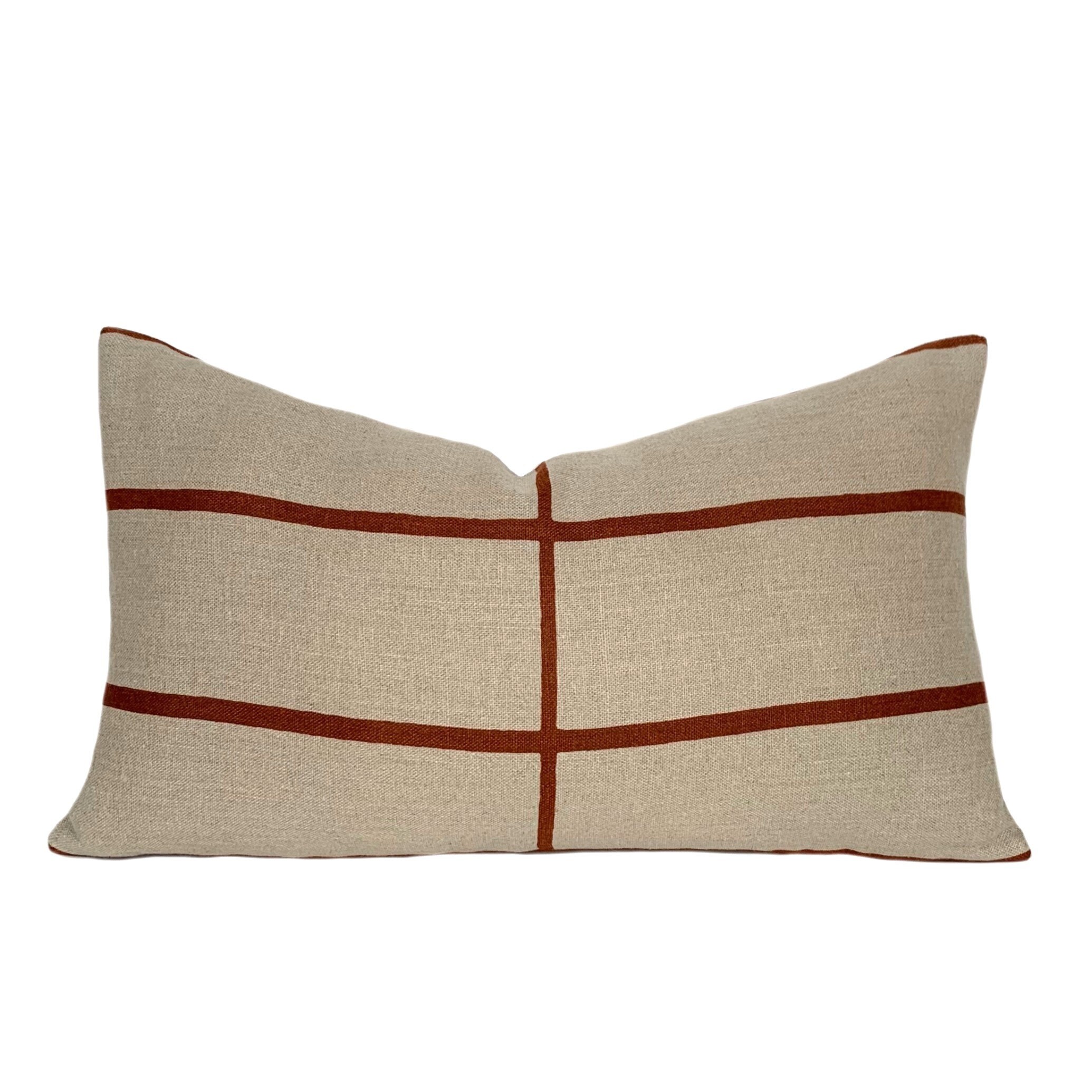 Minimalist Rustic Farmhouse Linen Pillow Cover. Etsy Australia