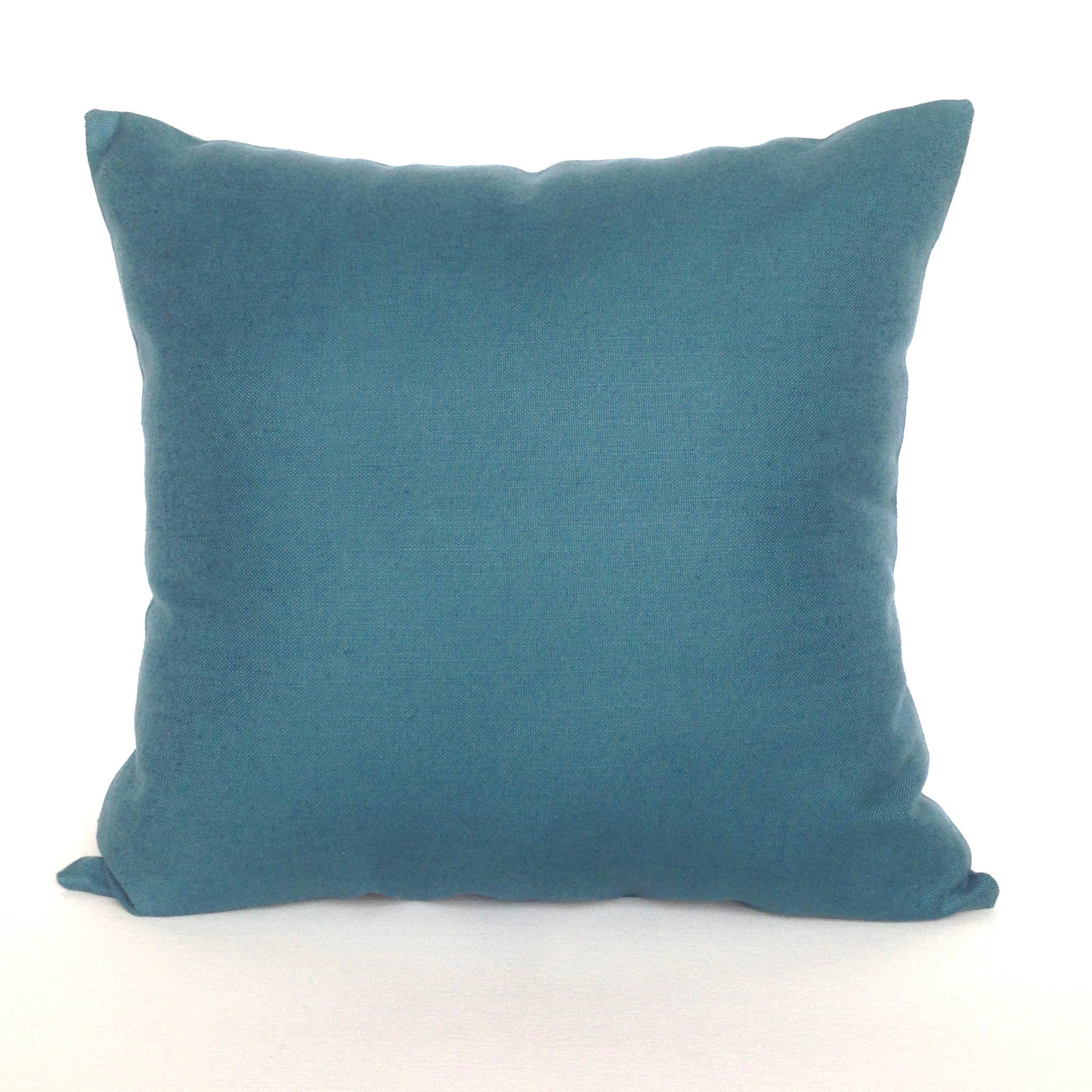 Teal Pillow. Linen pillow. Teal cushion. Solid pillow cover. Etsy