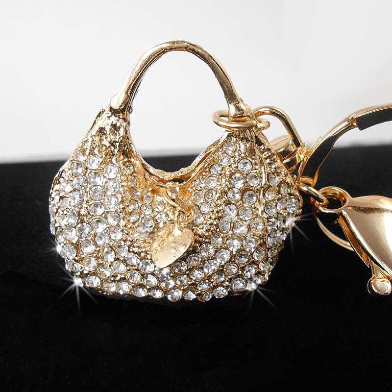 Rhinestone Handbag Keychain & Purse Charm, Crystal Bling Fashion Key …