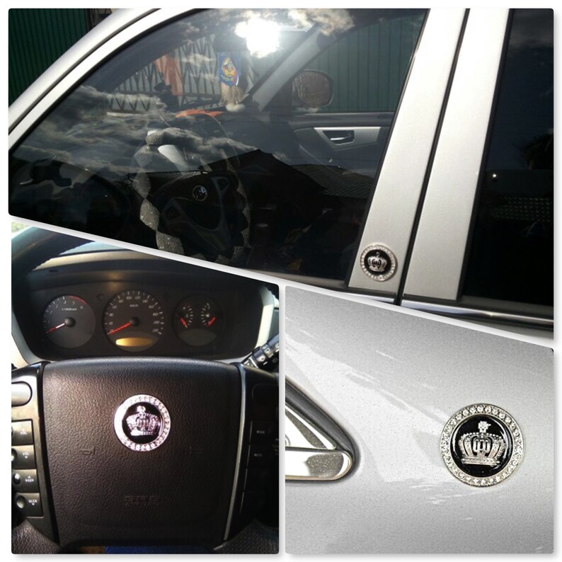 Crystal Princess Crown Car Emblem Rhinestone Car Exterior & Etsy