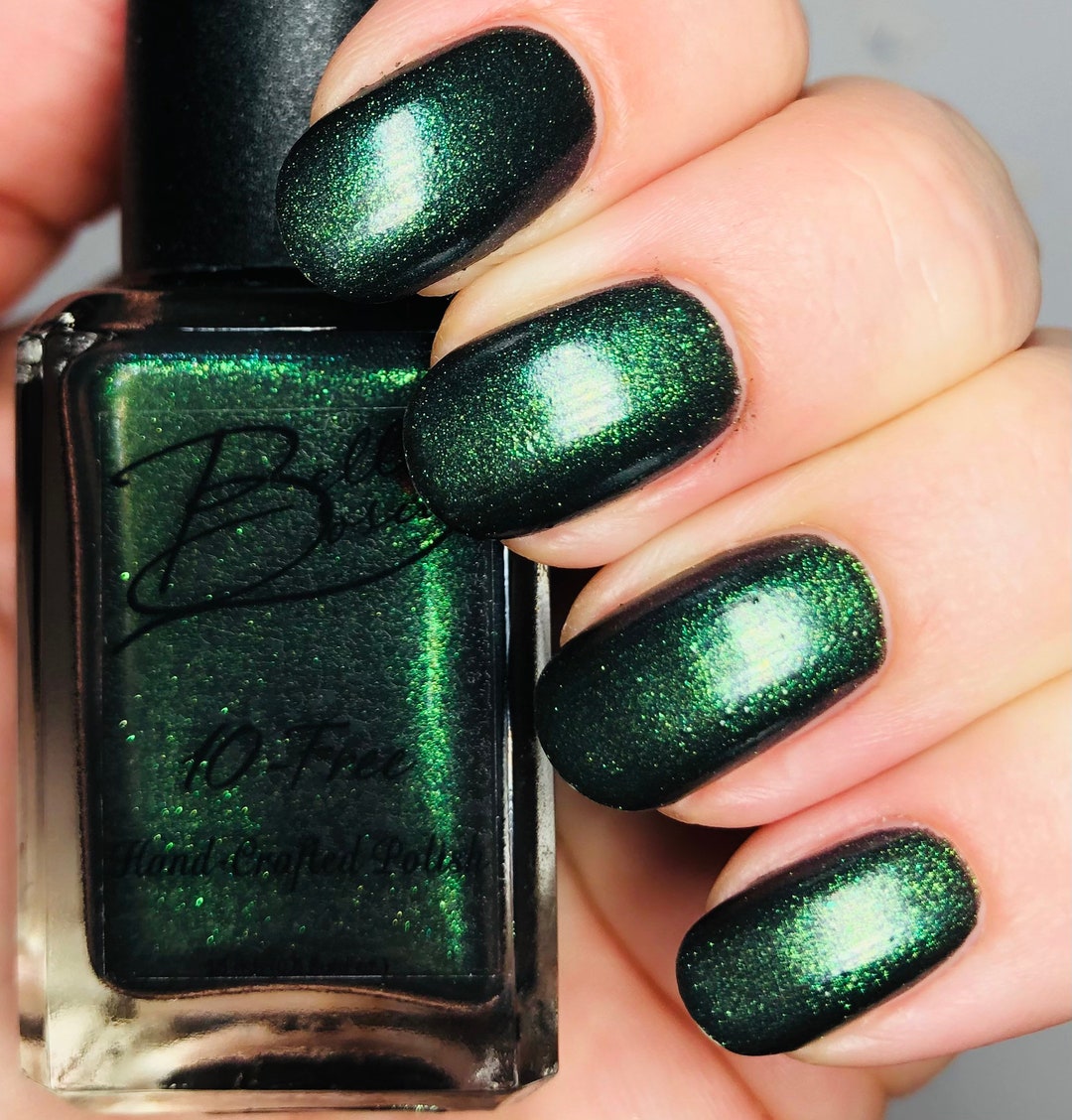 Evergreen Shimmery Green Nail Polish – 15ml, 10-free - Etsy