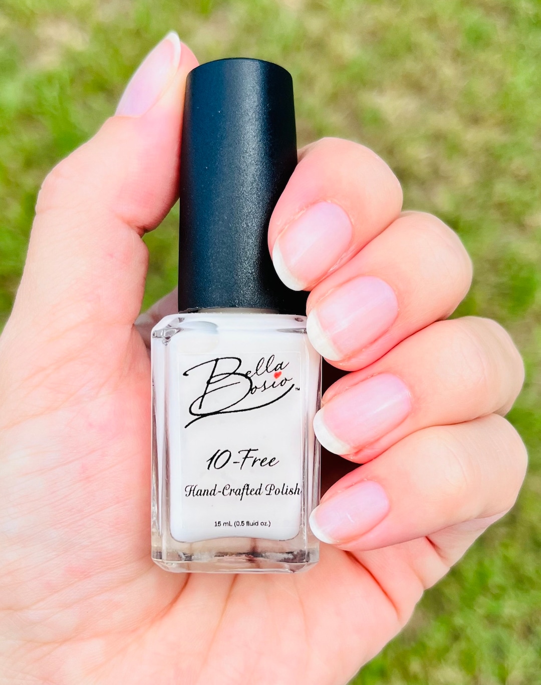Healthy Milky Whitish Ridge Filling Nail Polish Base Top Coat - Full
