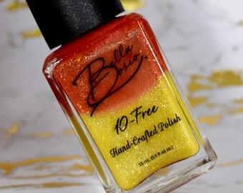 Candy Corn - A Gorgeous brownish to lighter orange to yellow Thermal color changing nail polish 2020 Full size 15ml bottle.