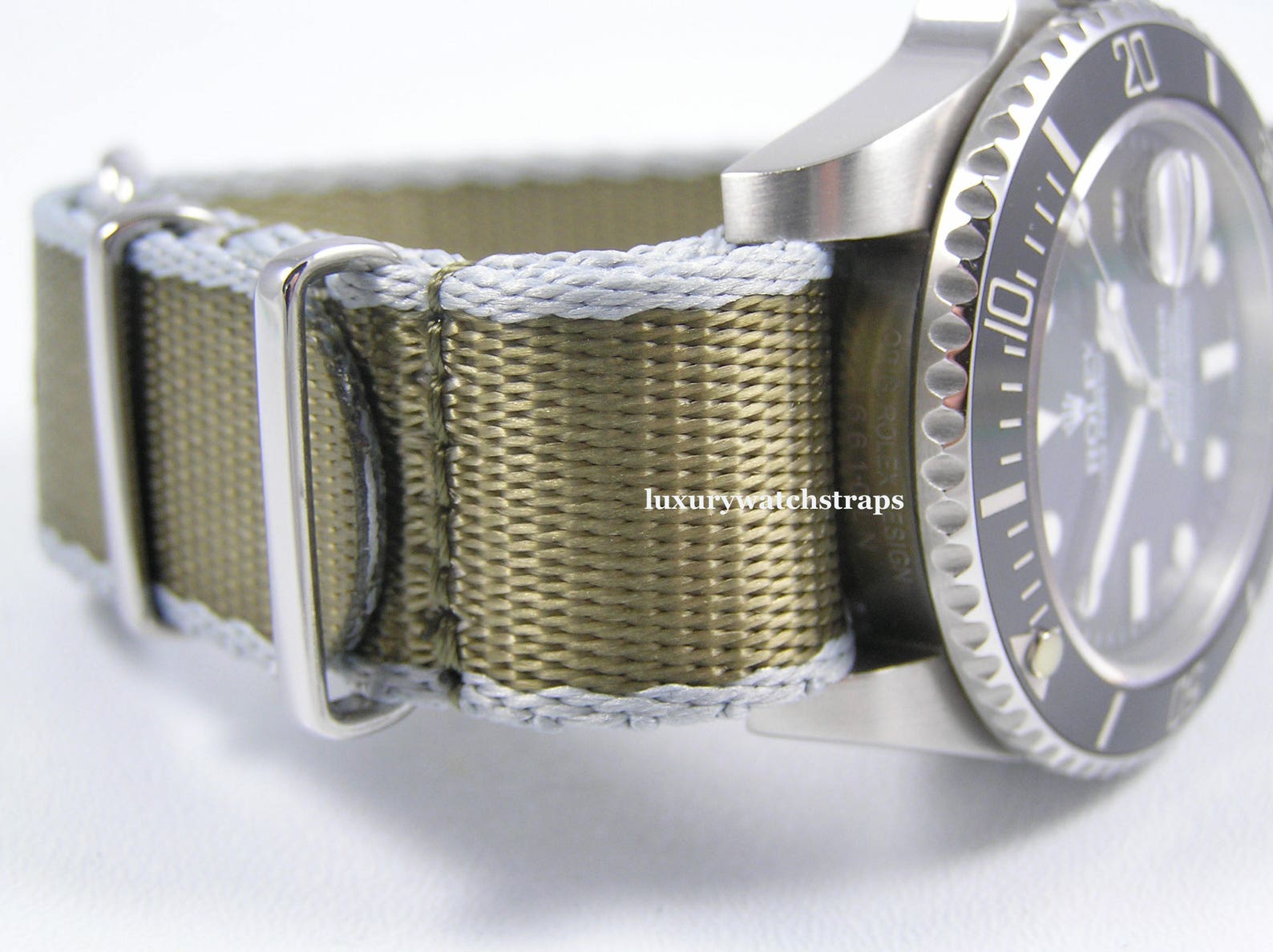 Ultimate Dense Twill NATO® Olive Green Grey Accent Strap for Etsy UK