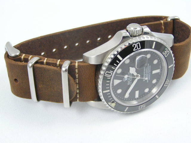 Leather Brown NATO® Watch Strap 