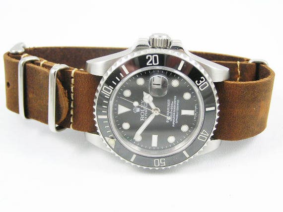 Leather Brown NATO® Watch Strap 