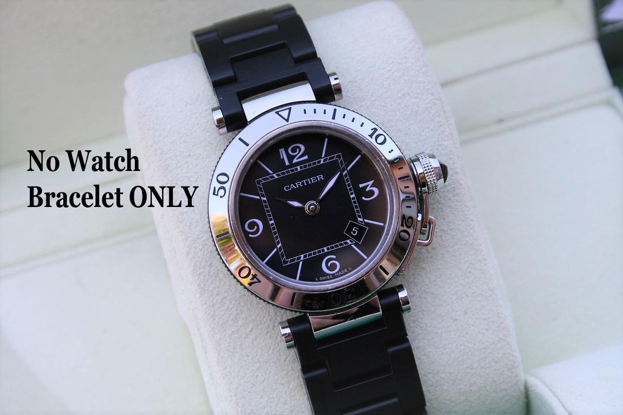 Black Stainless Steel Strap for Cartier Pasha Seatimer 40mm | Etsy Canada