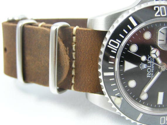 Superba pelle fatta a mano Nato® cinturino per orologi Rolex | Etsy Italia
