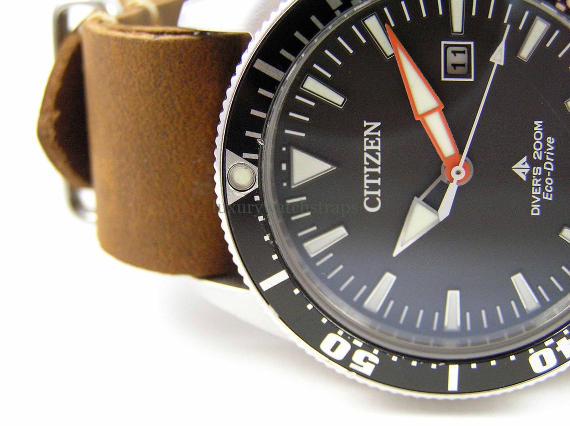Leather Nato Watch Strap For Citizen Eco Drive Promaster Diver Etsy Of Nato Straps 20mm Leather Nato Watch Strap For Citizen Eco Drive Promaster Diver Etsy Of Nato Straps 20mm
