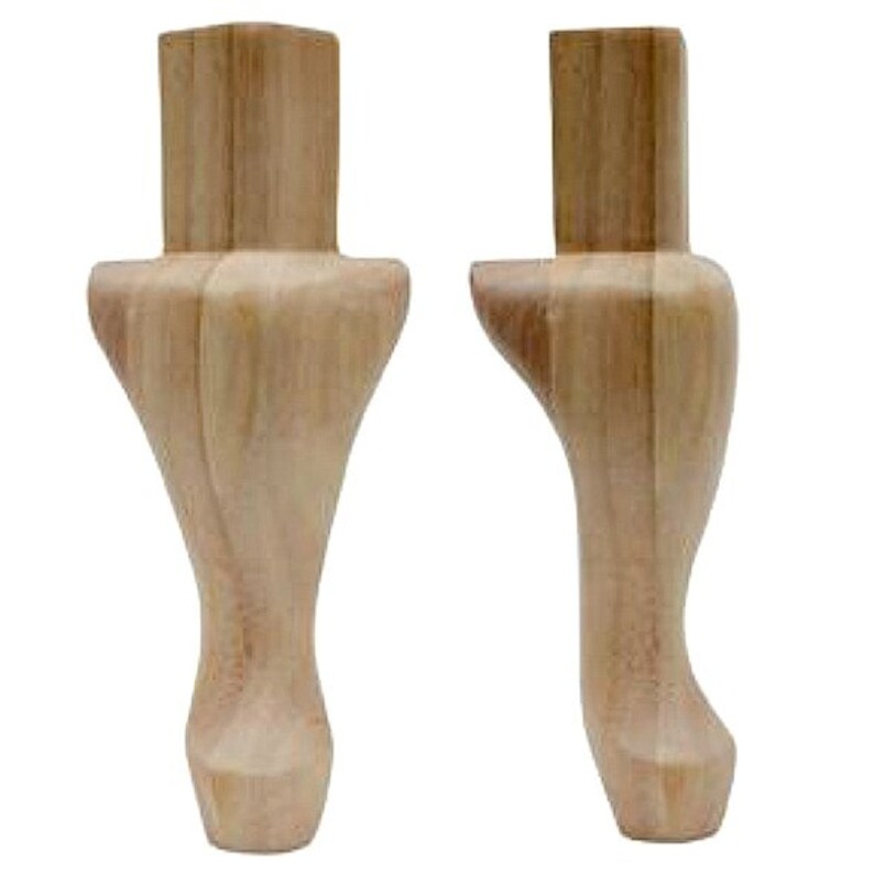 Queen Anne Furniture Leg Feet Unfinished Wood Couch Chair Etsy